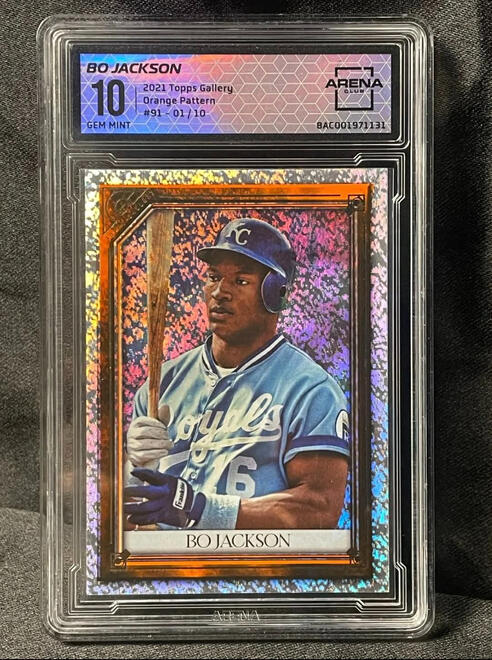 2021 Topps Gallery Orange Pattern 1/10 #91 Bo Jackson